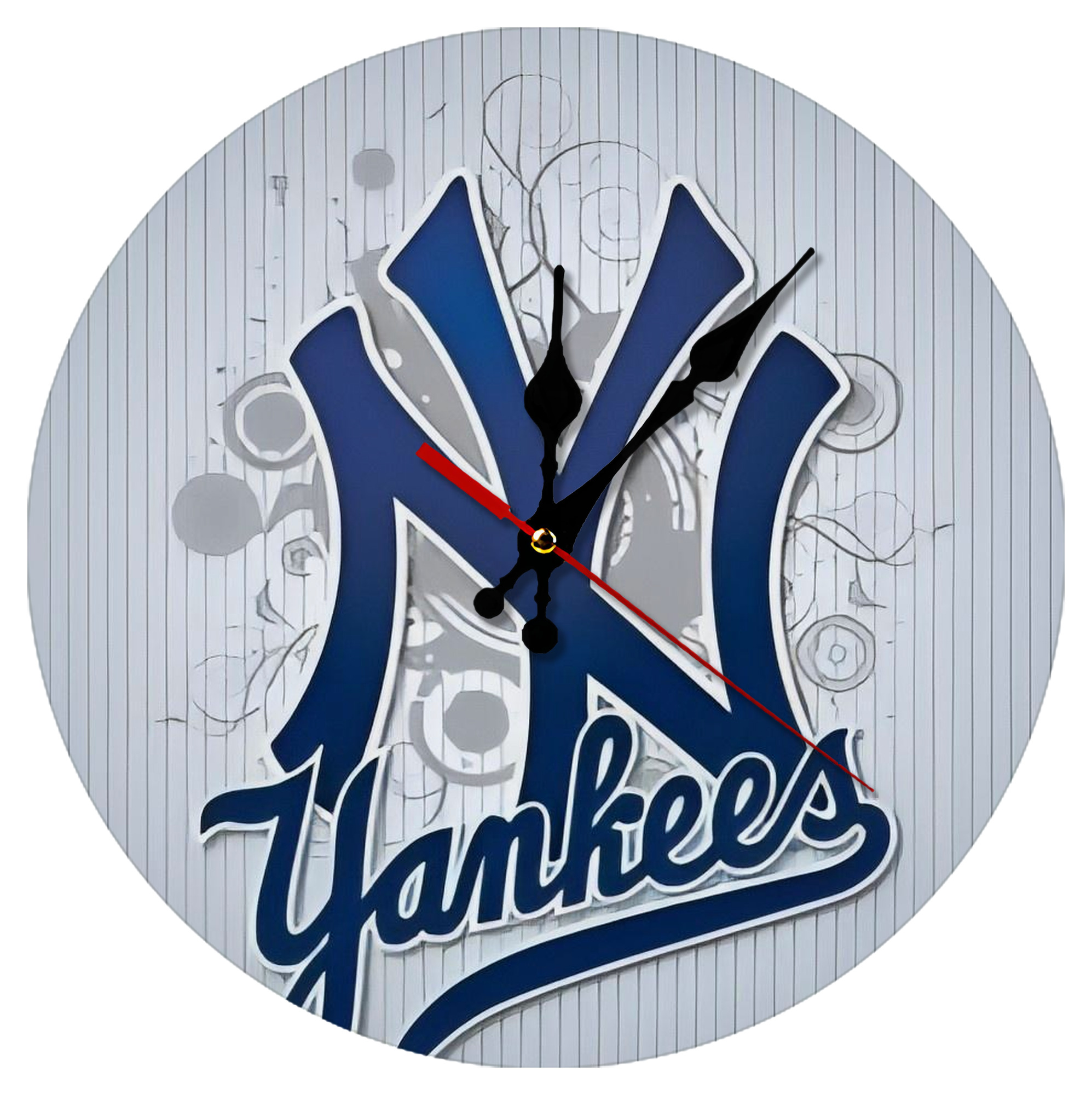 New York Yankees 181 Silent Round Wall Clock – Modern & Stylish DIY Design, Durable Wood Construction, Easy To Install – Perfect For Office, Bedroom, Living Room, And More